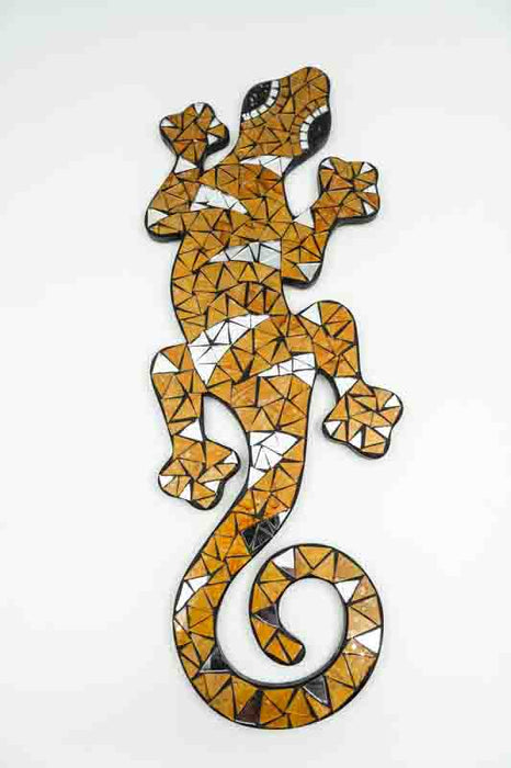 Gecko mosaïque brun 56 cm