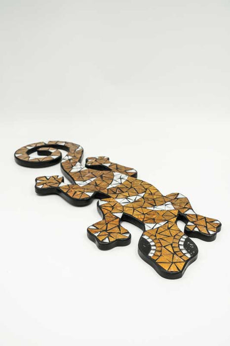 Gecko mosaïque brun 56 cm