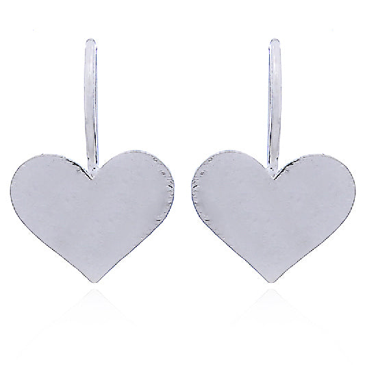 Silver earring heart