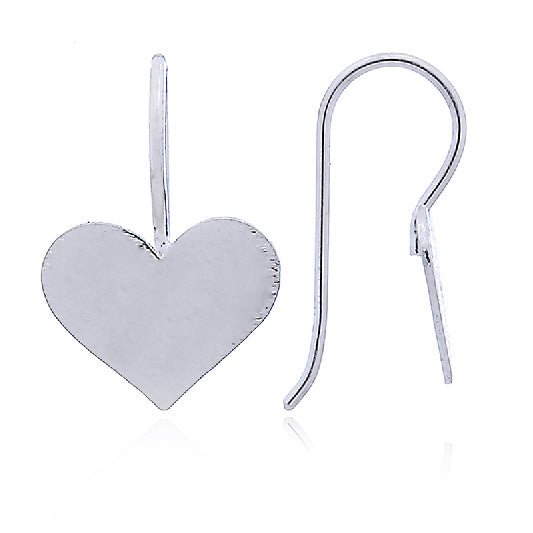 Silver earring heart