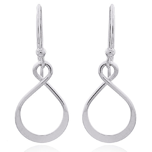 Silver earring infinity pendant
