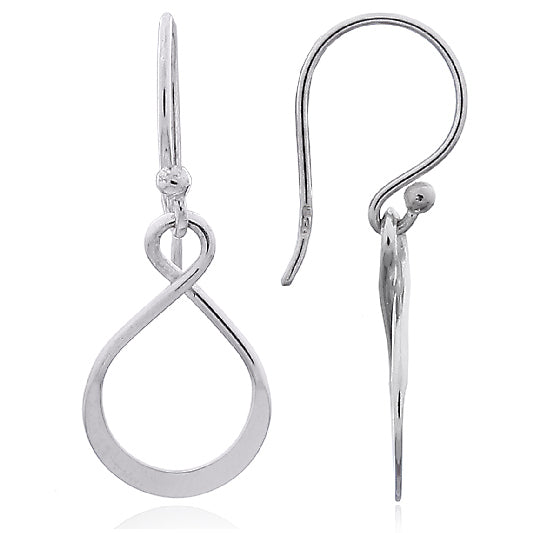Silver earring infinity pendant