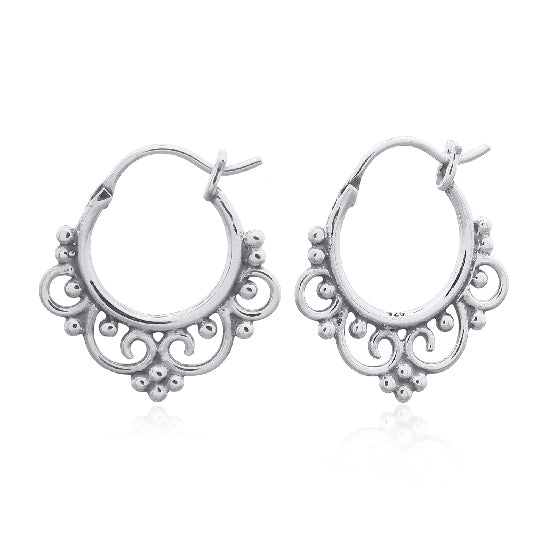 Silver earring Boho Vibe Creole