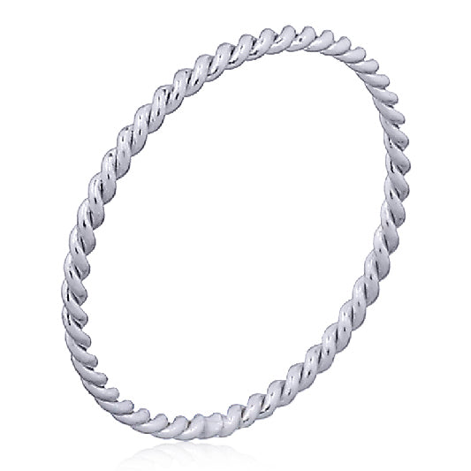 silver ring twisted