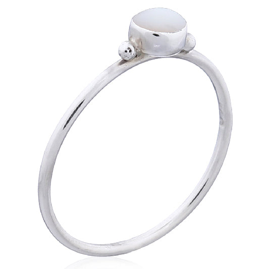 Silver ring mother of pearl