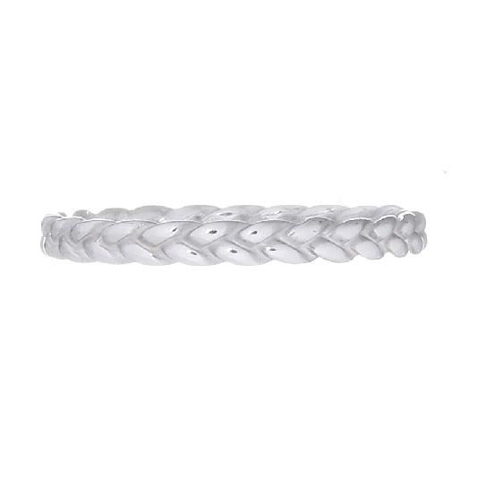 silver ring braided