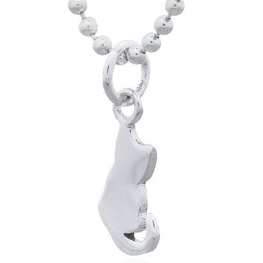 Silver cat pendant