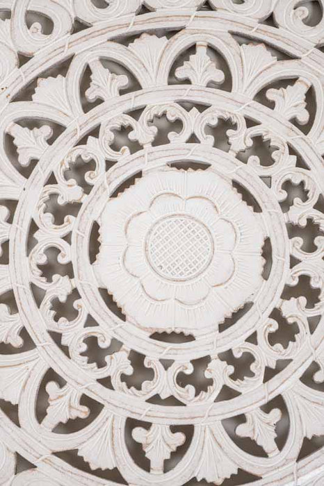 Round wall decoration, white wash, 60 cm
