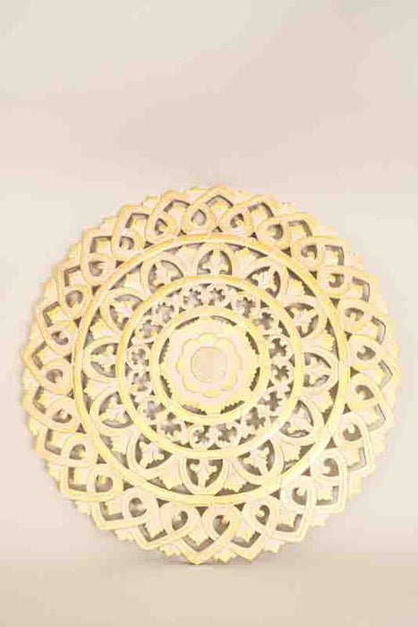 Round gold-colored wall decoration, 60 cm