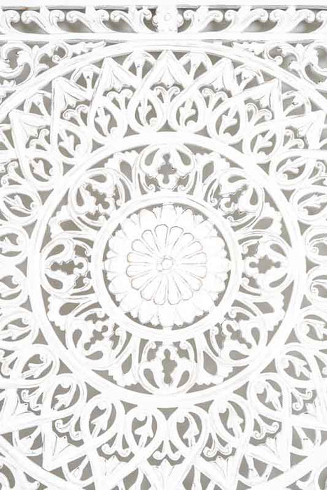 Square wall decoration Lotus white wash 80x80 cm