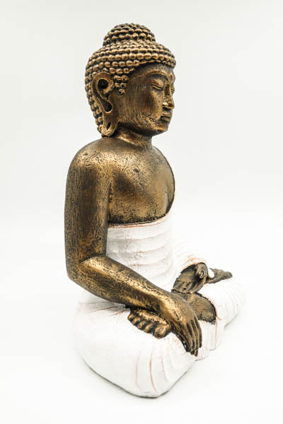 Buddha Lotussitz goldfarben 30cm