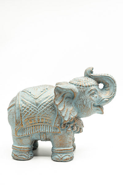 Elephant grün/goldfarben 20cm