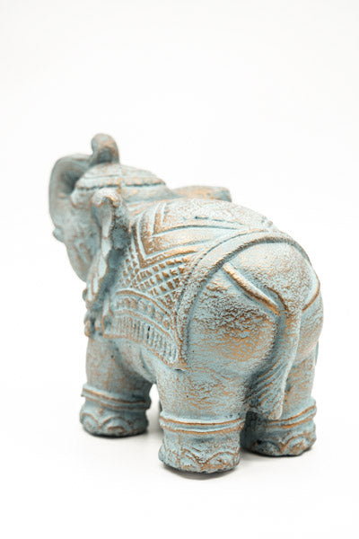 Elephant grün/goldfarben 20cm