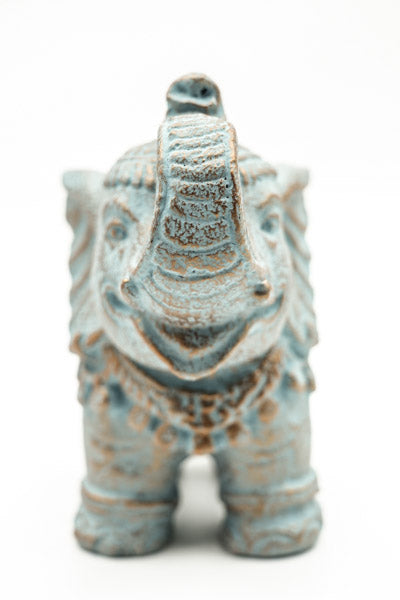 Elephant grün/goldfarben 20cm