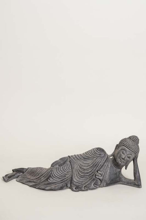 Buddha schlafend schwarz 60cm