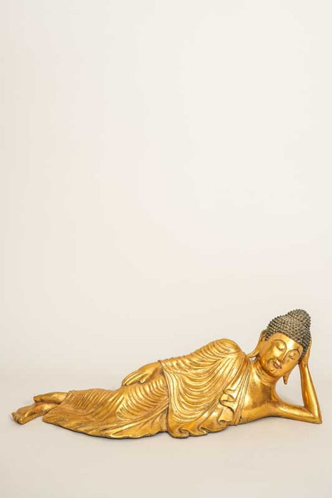 Buddha schlafend goldfarben 60cm