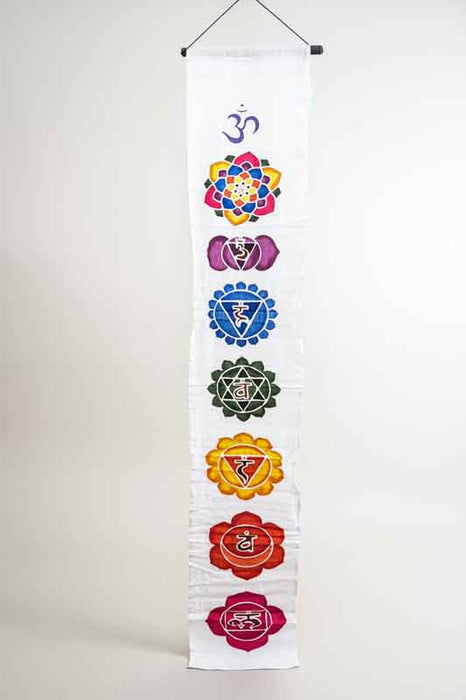 Banner 7 Chakra white 25x150 cm