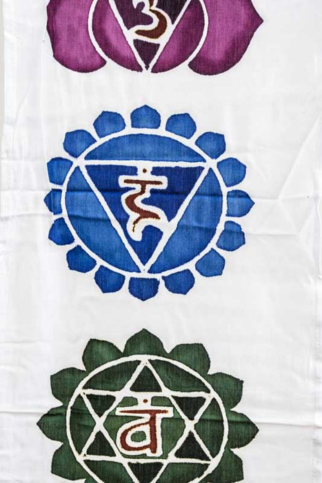 Banner 7 Chakra white 25x150 cm