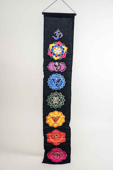 Banner 7 Chakra black 25x150 cm