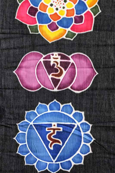 Banner 7 Chakra black 25x150 cm