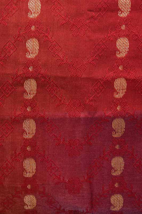 Housse de coussin Sari, rouge bordeaux/or, 40x40cm