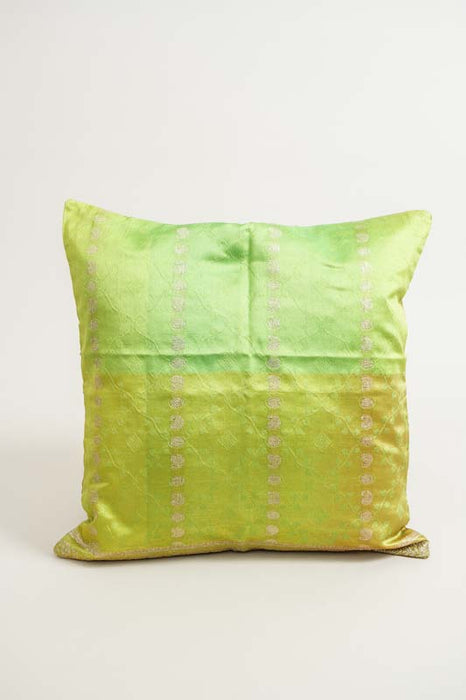 Housse de coussin Sari, vert clair/doré, 40x40cm