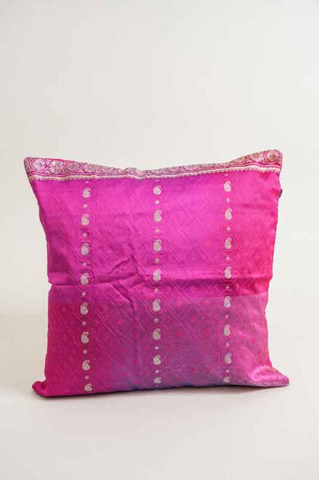 Housse de coussin Sari, violet/or, 40x40cm