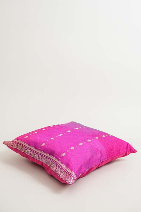 Housse de coussin Sari, violet/or, 40x40cm