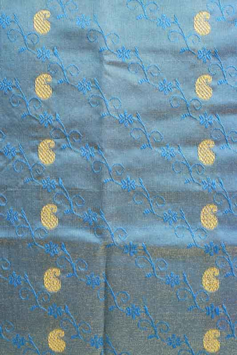 Housse de coussin Sari, bleu clair/violet/or, 40x40cm