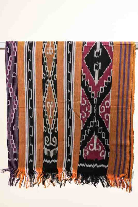 Decke Sumba ocker/schwarz/rot/multicolor 120x240cm