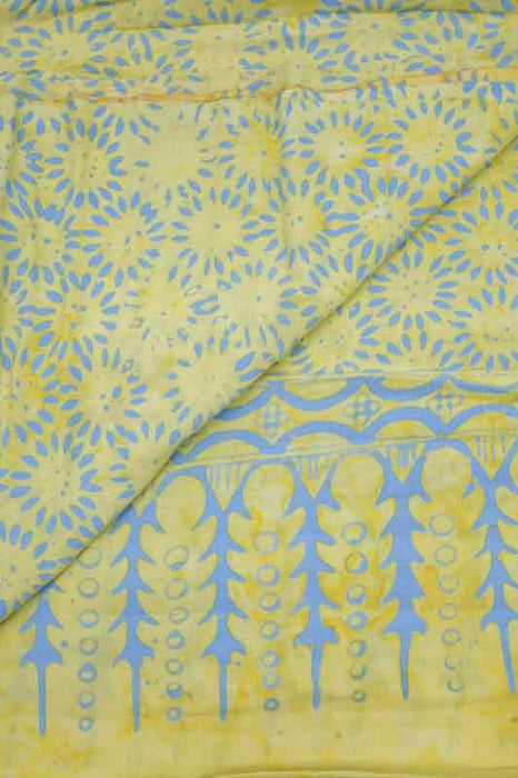 Sarong Batik gelb/hellblau 110x160cm