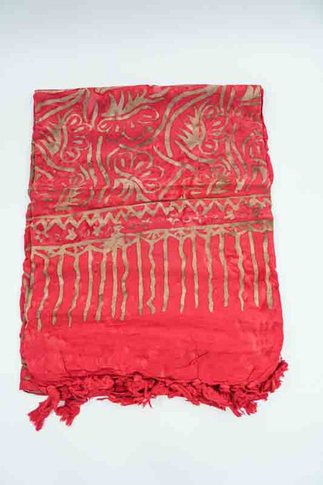 Sarong Batik rot/goldfarben 110x160cm