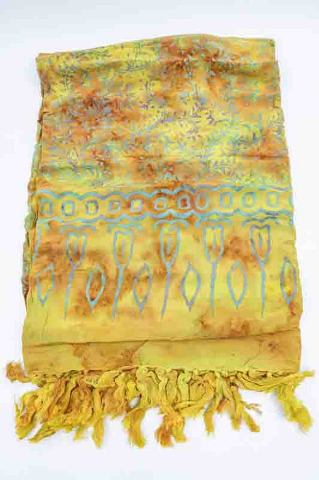 Sarong Batik gelb/rot/multicolor 110x160cm