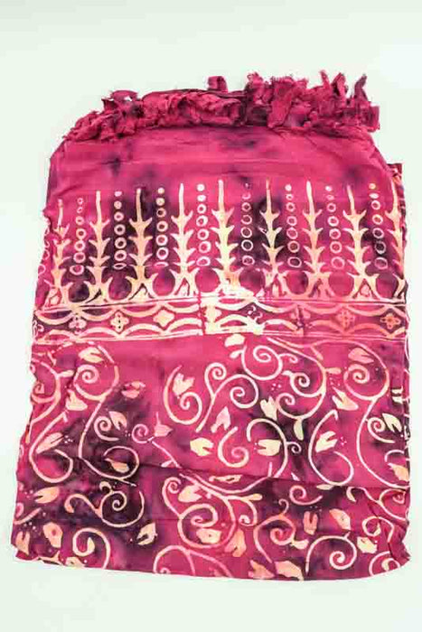 Sarong batik rouge/bordeaux/multicolore 110x160cm
