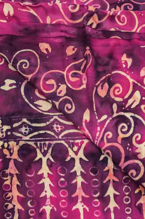 Sarong batik rouge/bordeaux/multicolore 110x160cm