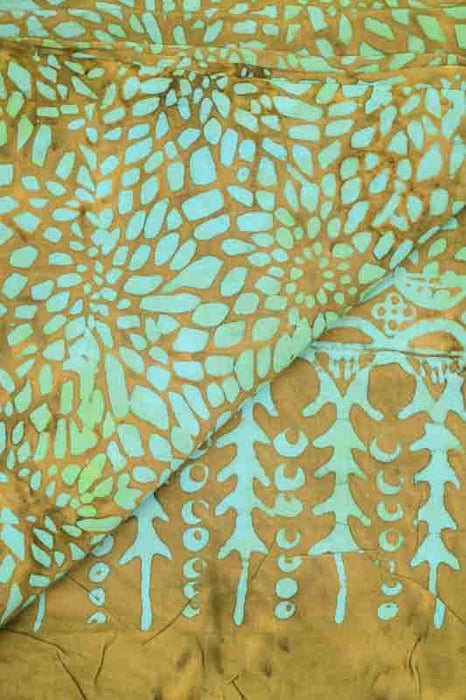 Sarong batik olive/vert clair/multicolore 110x160cm