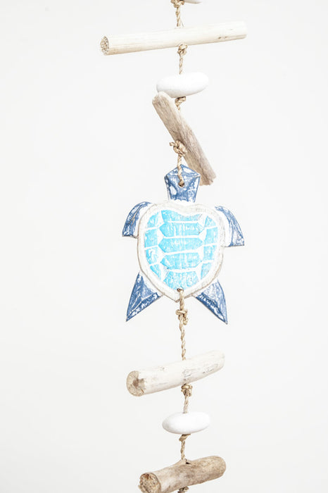 Hanging decoration with turtles, turquoise blue, 100cm