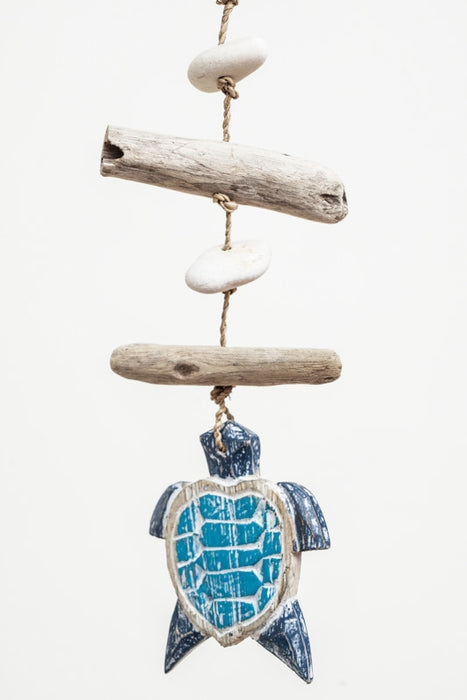 Hanging decoration with turtles, turquoise blue, 100cm