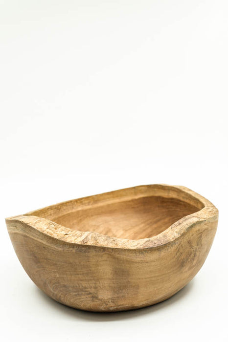 Decorative teak wood bowl, 30 cm