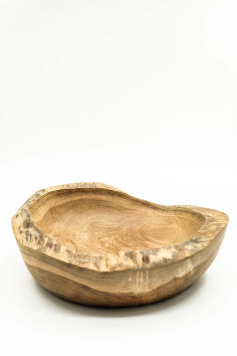 Decorative teak wood bowl, 30 cm