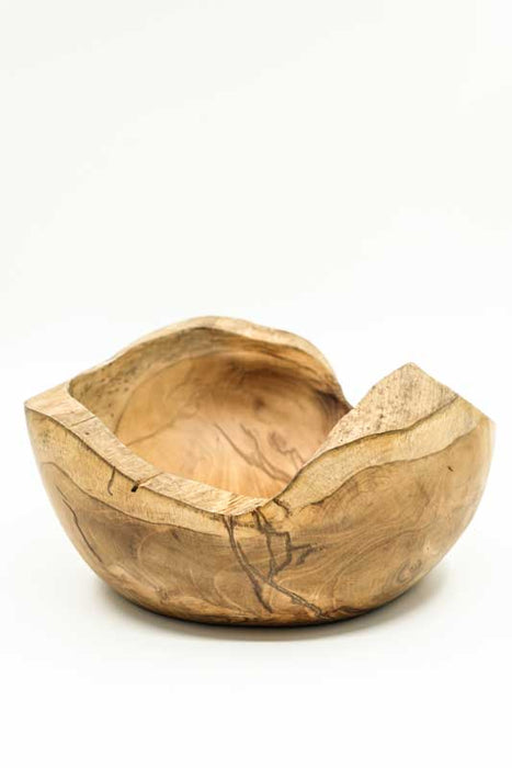 Decorative teak wood bowl, 30 cm