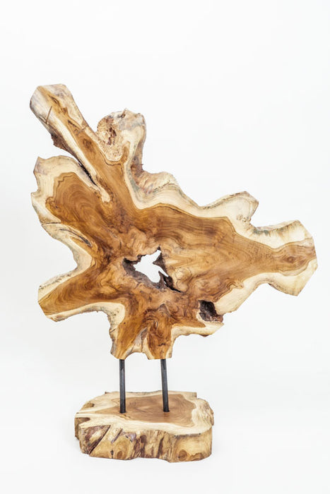 Decorative teak wood stand 35x65 cm