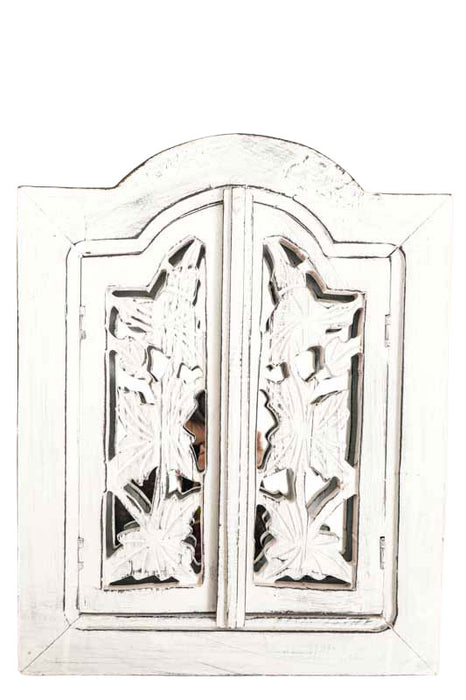 Mirror as window frame, white wash, 45x35cm