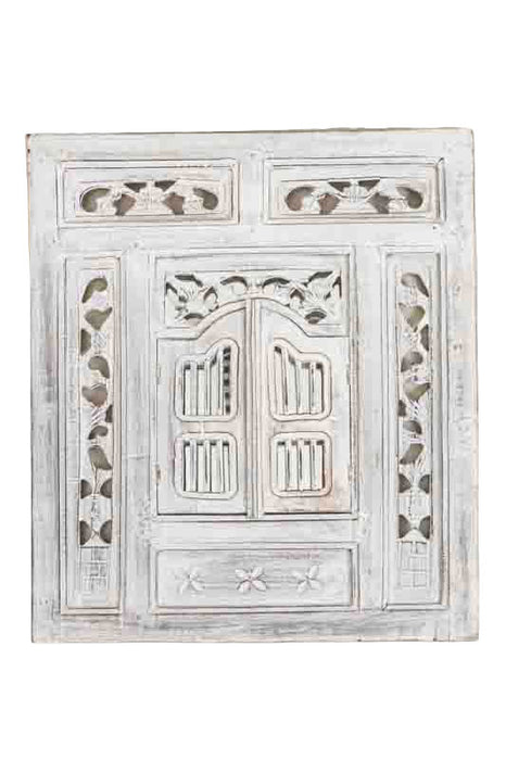 Mirror as window frame, white wash, 70x60cm