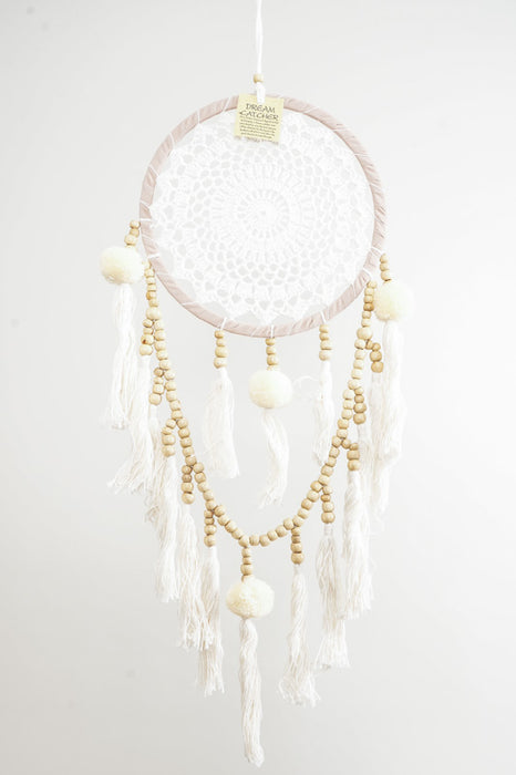 Traumfänger weiss mit Quasten 22 cm