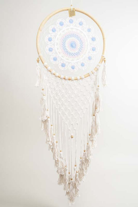 Traumfänger weiss/hellblau/multicolor 40cm