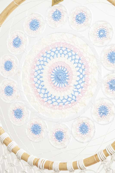 Traumfänger weiss/hellblau/multicolor 40cm