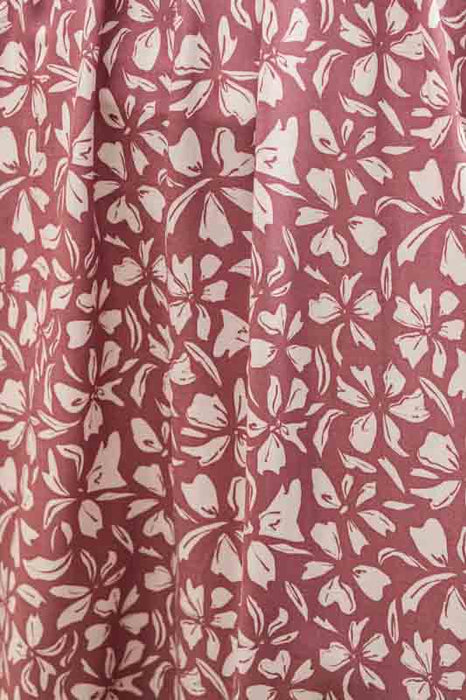 Red/white patterned dress with spaghetti straps - One Size