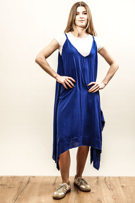 Royal blue spaghetti strap dress - One Size