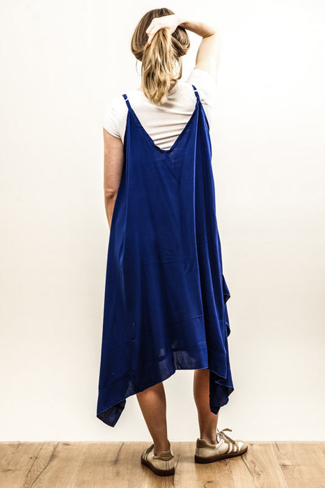 Royal blue spaghetti strap dress - One Size